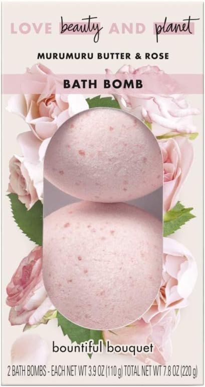 Love Beauty and Planet Bath Bomb, Murumuru Butter and Rose, 2 x 3.9 oz | Amazon (US)
