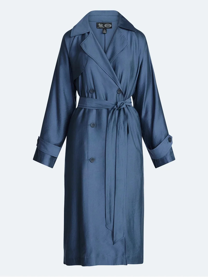 Devil Wears Prada Scoop Collection Women’s and Women's Plus Trench Coat, Sizes XS-4X | Walmart (US)