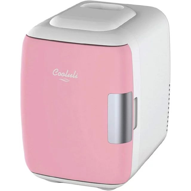 Cooluli Electric 4-Liter Portable Cooler/Warmer Mini Fridge, Pink | Walmart (US)