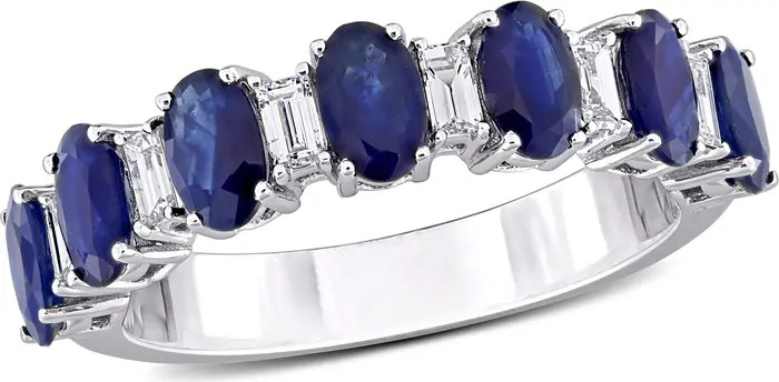 Sapphire & Diamond Anniversary Band 14k | Nordstrom