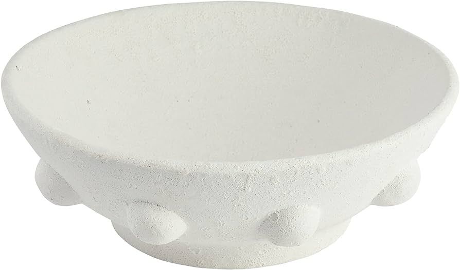 Creative Co-Op Terracotta Raised Dot Design, White Decorative Bowl | Amazon (US)