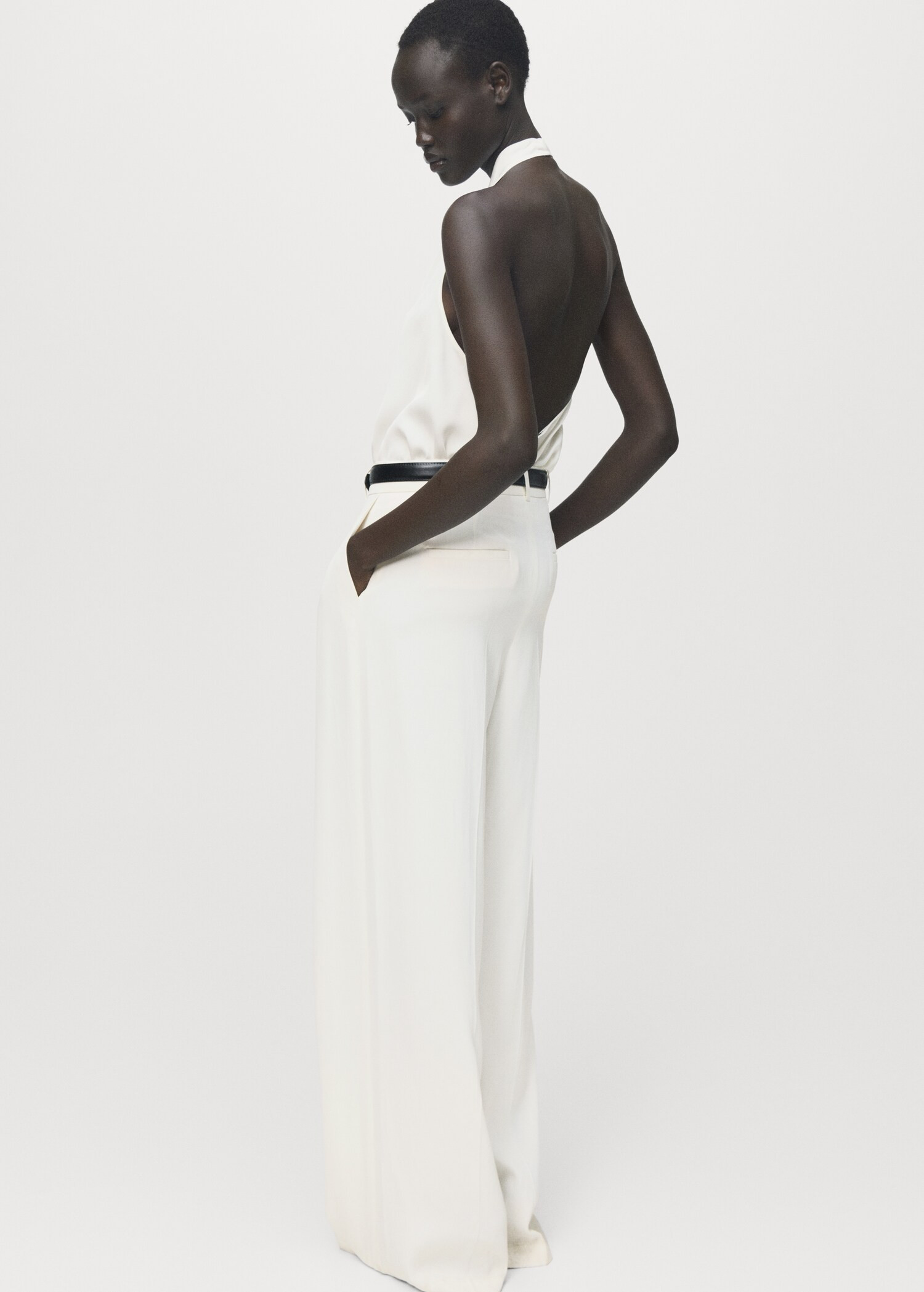 Satin blouse with draped neck | Mango (US/MX/AU)