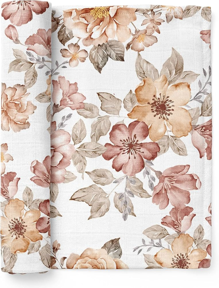 Mini Wander Muslin Swaddle Blanket – Sunset Floral Baby Blanket Wrap Cute Infant Newborn Essent... | Amazon (US)