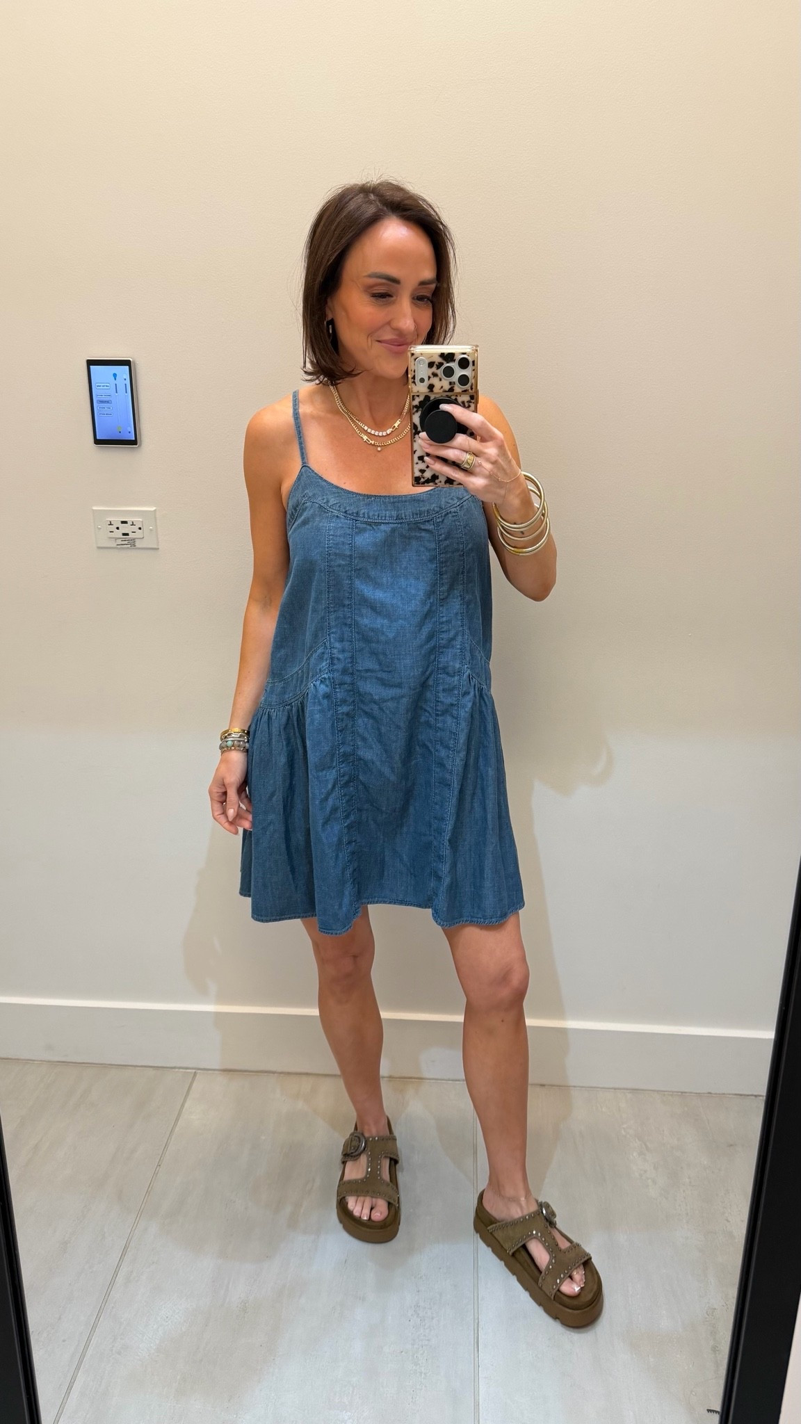 Loved this flowy denim dress. Wearing a S,  reordering in xs @abercrombie  #abercrombiestyle

Summer style, vacation style, elevated casual

#LTKxAbercrombie #LTKOver40 #LTKootd