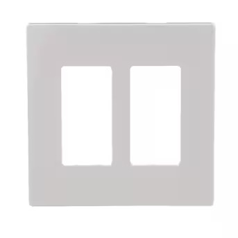 Eaton 2-Gang Midsize White Polycarbonate Indoor Screwless Decorator Wall Plate | Lowe's