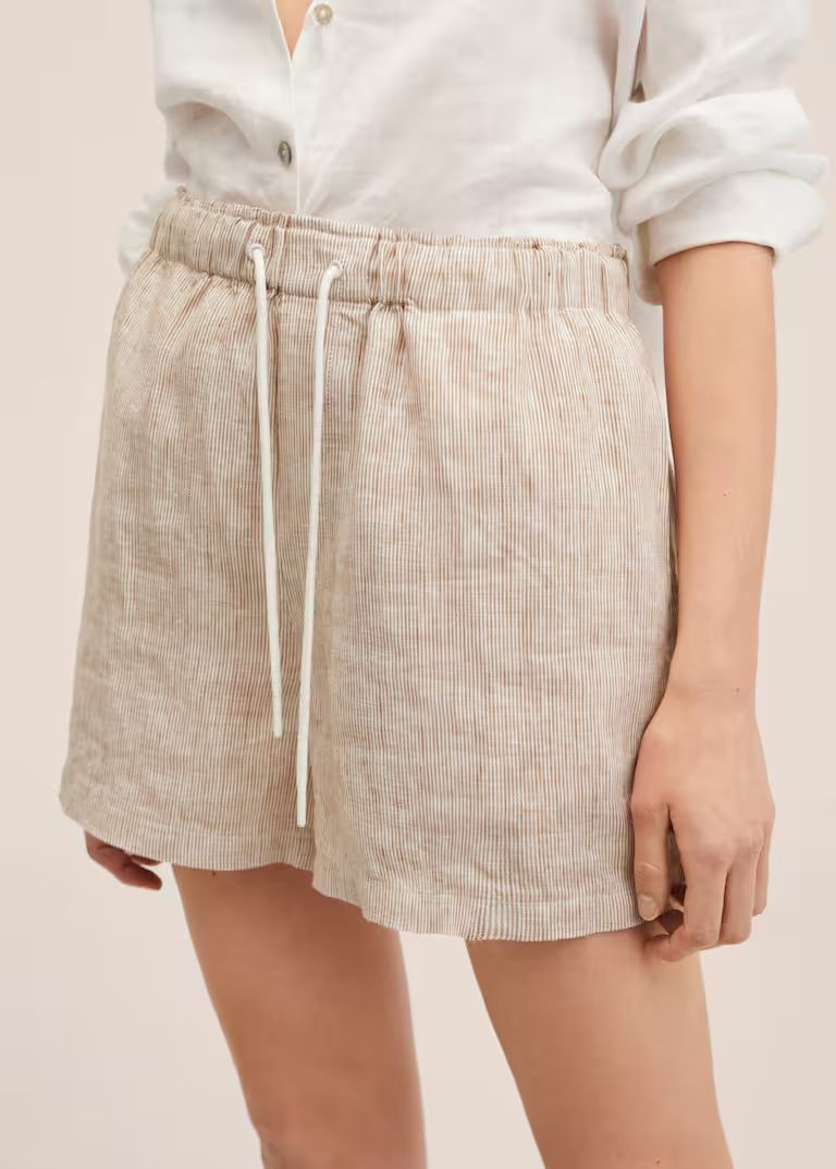 100% linen shorts | MANGO (UK)