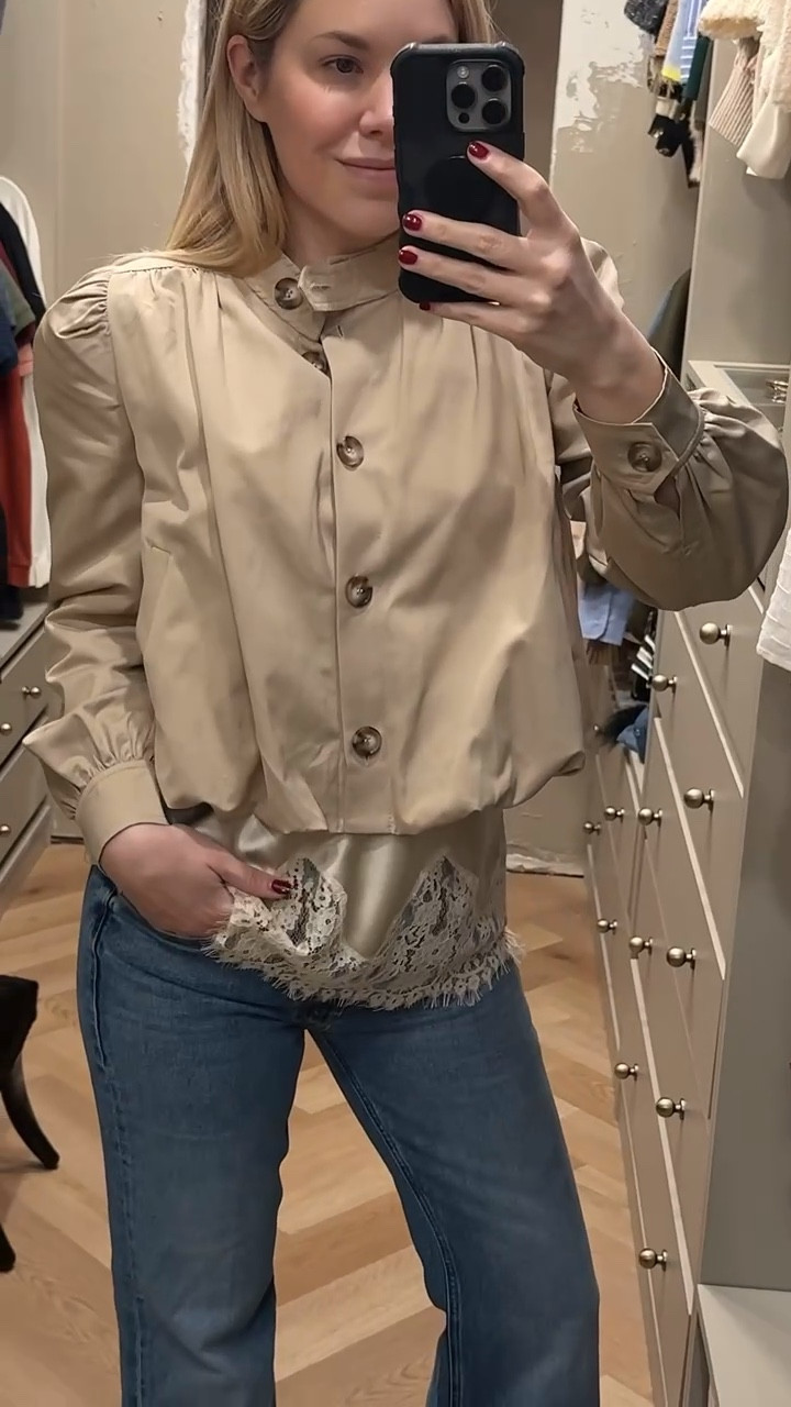 Cropped trench with silk lace trim tank

Spring outfit 

#LTKootd #LTKSeasonal #LTKNYFW