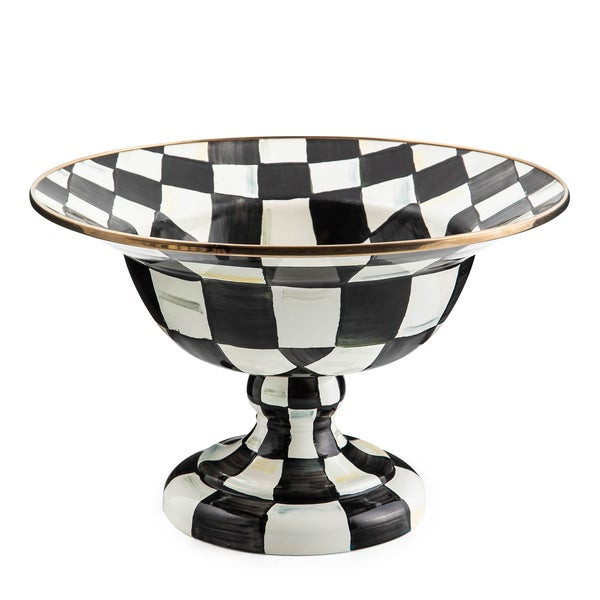 MacKenzie-Childs Courtly Check Large Compote | MacKenzie-Childs