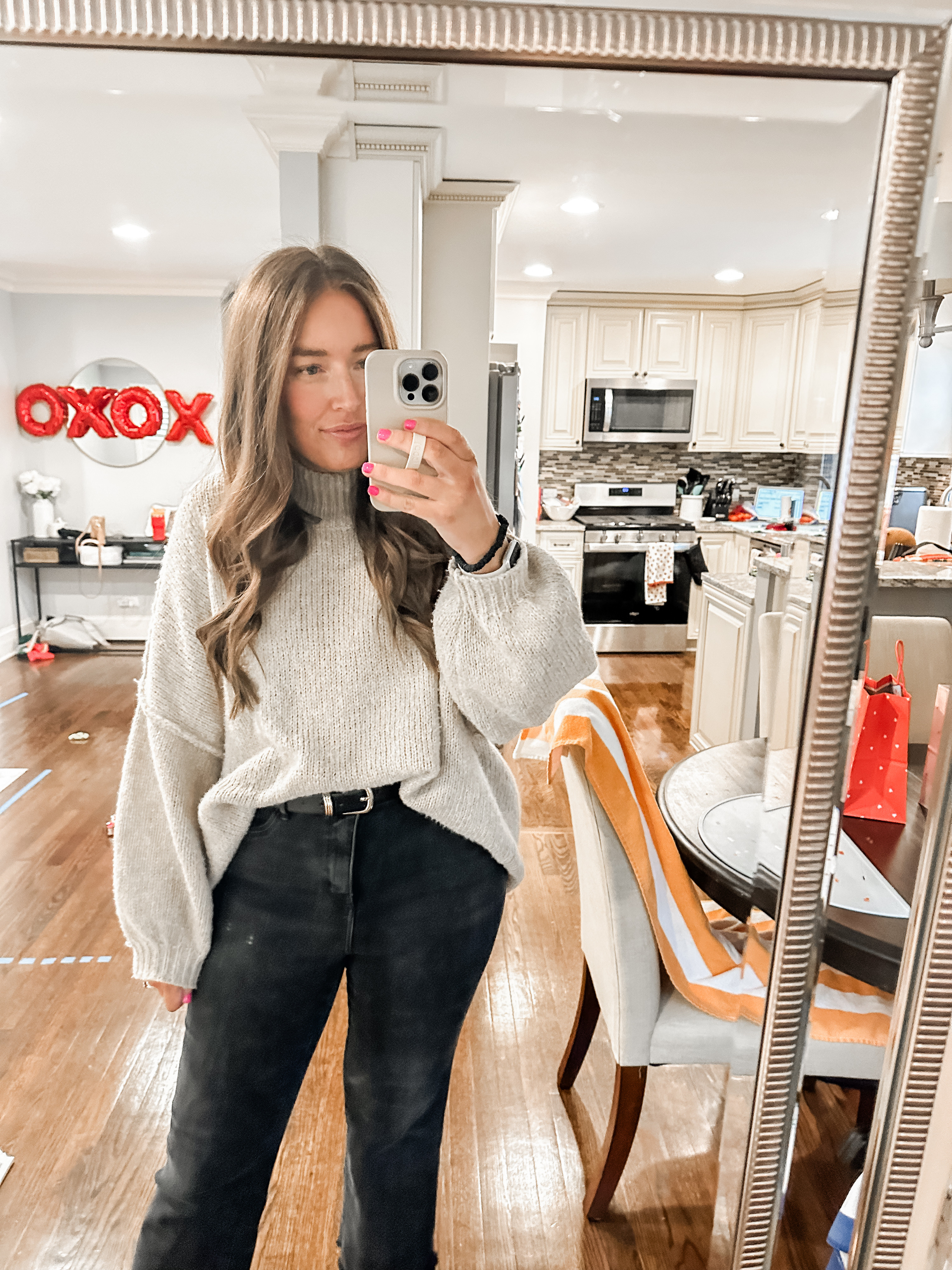 Wearing size L in sweater. Jeans are size 12 and are the comfiest jeans bc they have an elastic band at the top so they are stretchy 

Teacher outfit / winter outfit / midsize / sweater / jeans / 

#LTKMidsize #LTKStyleTip #LTKMostLoved