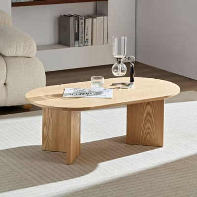 Modern Coffee Table Cocktail Table Accent Table Conversation Table Center Table Sofa Table, Oak-ModernLuxe | Target