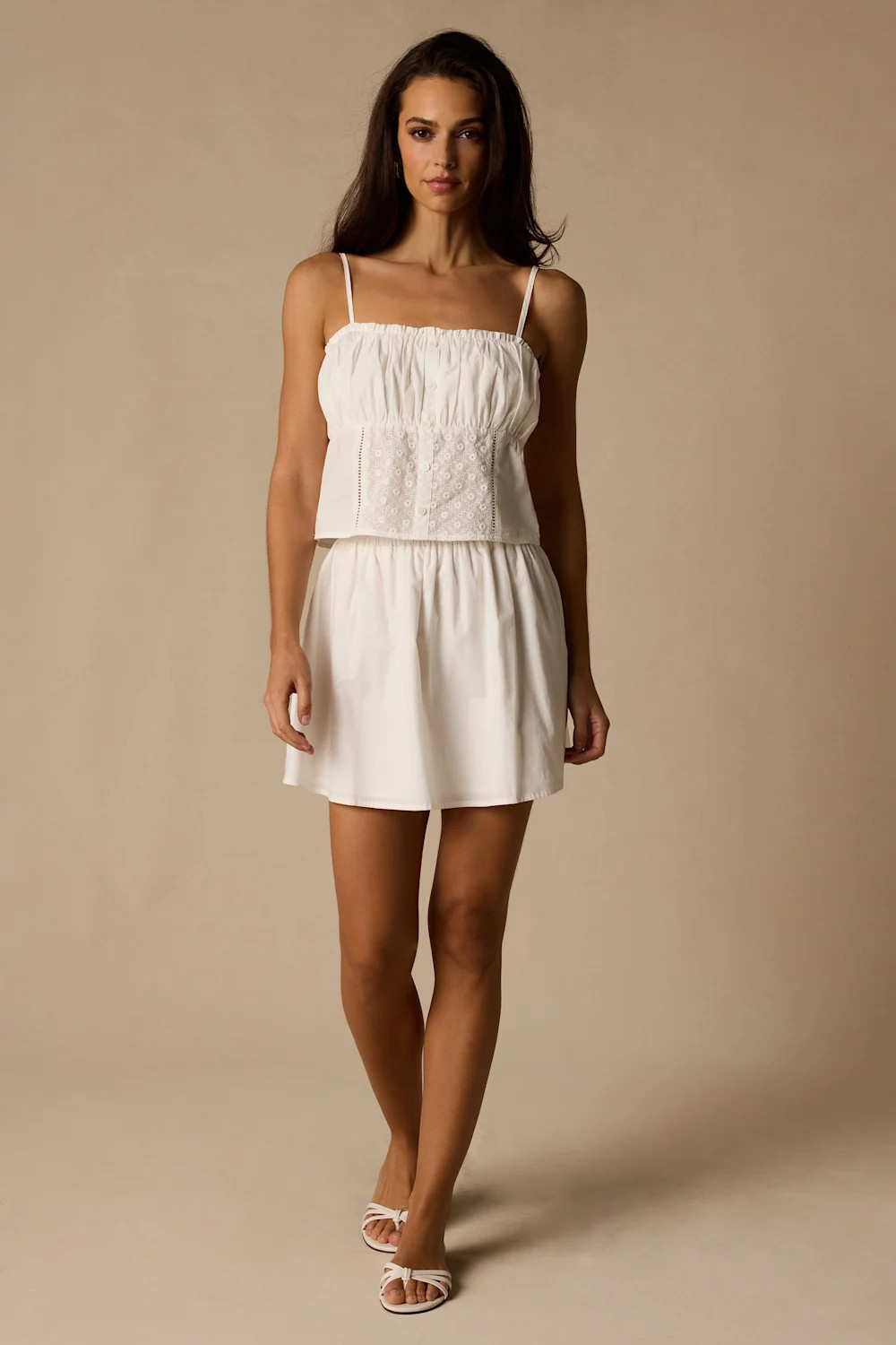 Sasha Ivory Cotton Eyelet Embroidered Cami | Lulus