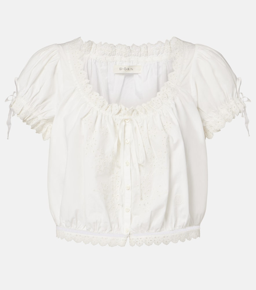 DÃ´en Nera embroidered cotton top | Mytheresa (US/CA)