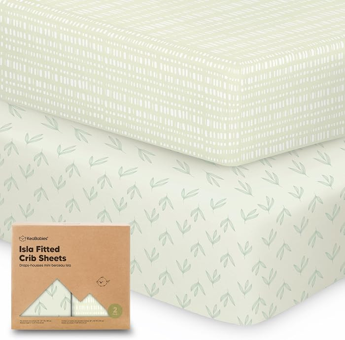 KeaBabies 2-Pack Baby Crib Sheets for Boys, Girls - 52x28 Viscose Derived from Bamboo Toddler Bed... | Amazon (US)