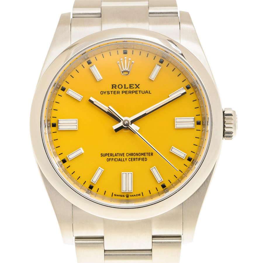 Rolex Oyster Perpetual 36 Automatic Chronometer Yellow Dial Watch 126000YLSO | Jomashop.com & JomaDeals.com
