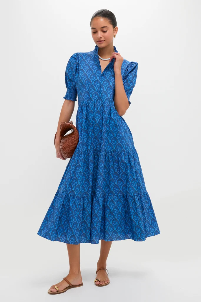 Navy & Cerulean Floral Bennett Maxi Dress | Tuckernuck (US)
