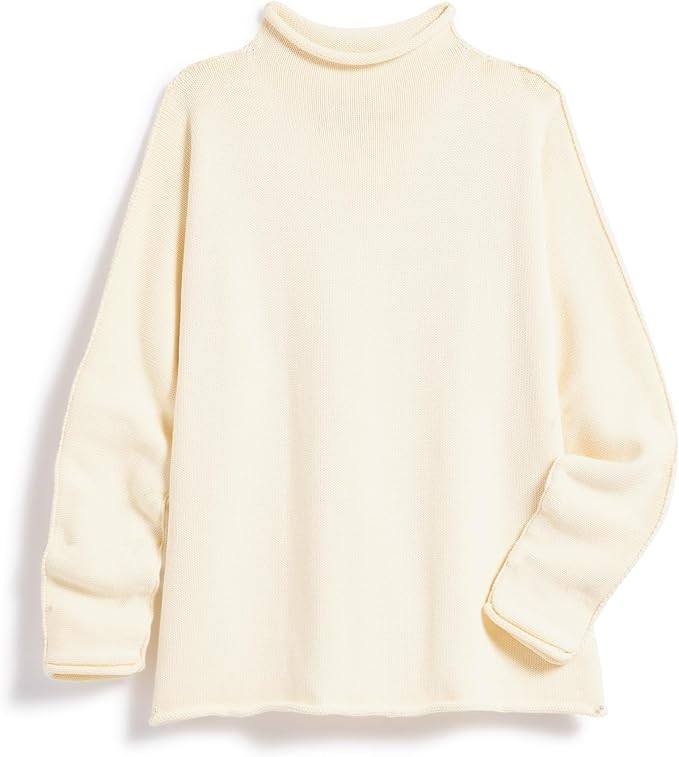 Ainangua Womens Funnel Neck Sweater Cropped Long Sleeve Cable Knit Pullover Sweaters Fashion Eleg... | Amazon (US)