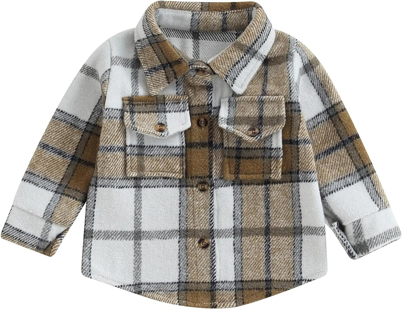 Thorn Tree Toddler Boys Clothes Button Down Flannel Shirt Plaid Pocket Fall Top Little Kids Long ... | Amazon (US)
