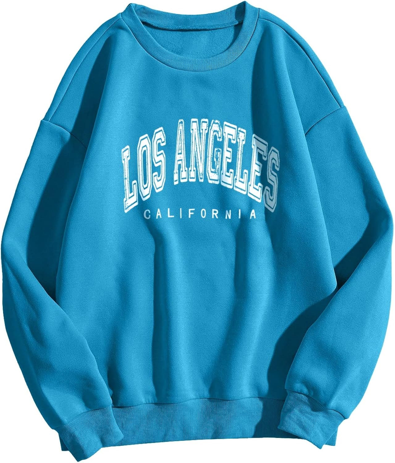 SheIn Women's Casual Long Sleeve Round Neck Slogan Graphic Pullover Sweatshirt | Amazon (US)