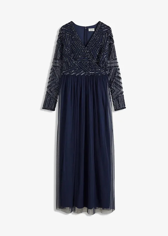 Maxikleid mit Pailettenstickerei | Bonprix DE