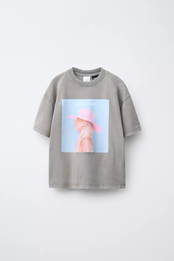LADY GAGA © WASHED-EFFECT T-SHIRT | Zara AU