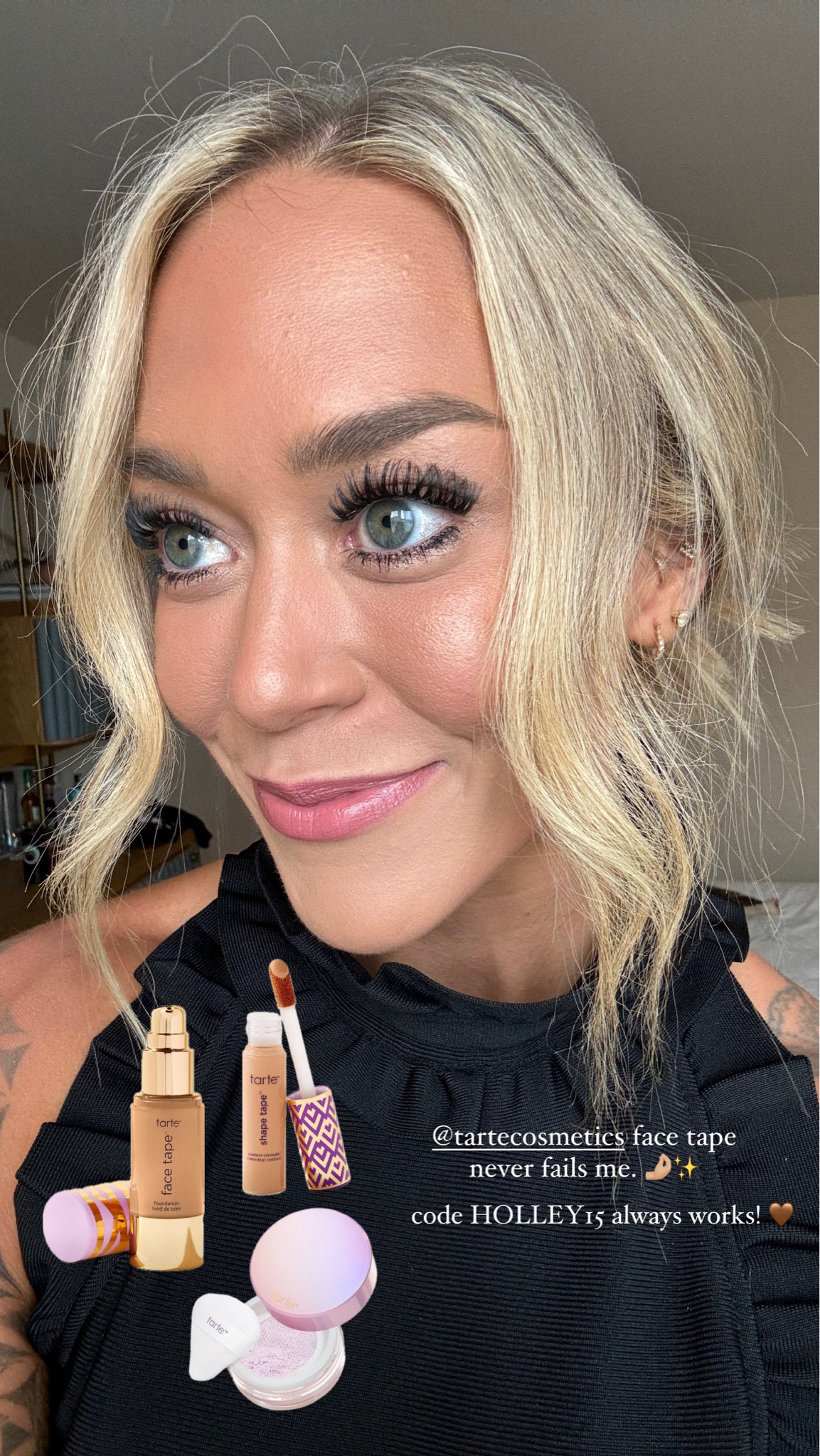 This trio🤌🏼🤎✨😍 Tarte face tape never fails me! Nor does their concealers + new setting powder! I’ve been loving the lavender. Code HOLLEY15 always works on their site for a discount☺️

Blush / bronze is DIBS😍👏🏼so obsessed. Code HOLLEY15 also works for their products! 

Beauty faves / makeup / tarte cosmetics / dibs / foundation / event / Holley Gabrielle / for her 

#LTKFindsUnder50 #LTKStyleTip #LTKBeauty