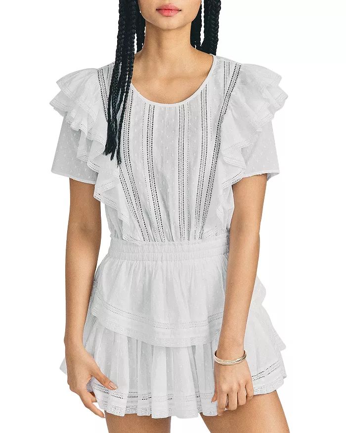 Natasha Short Sleeve Eyelet Mini Dress | Bloomingdale's (US)