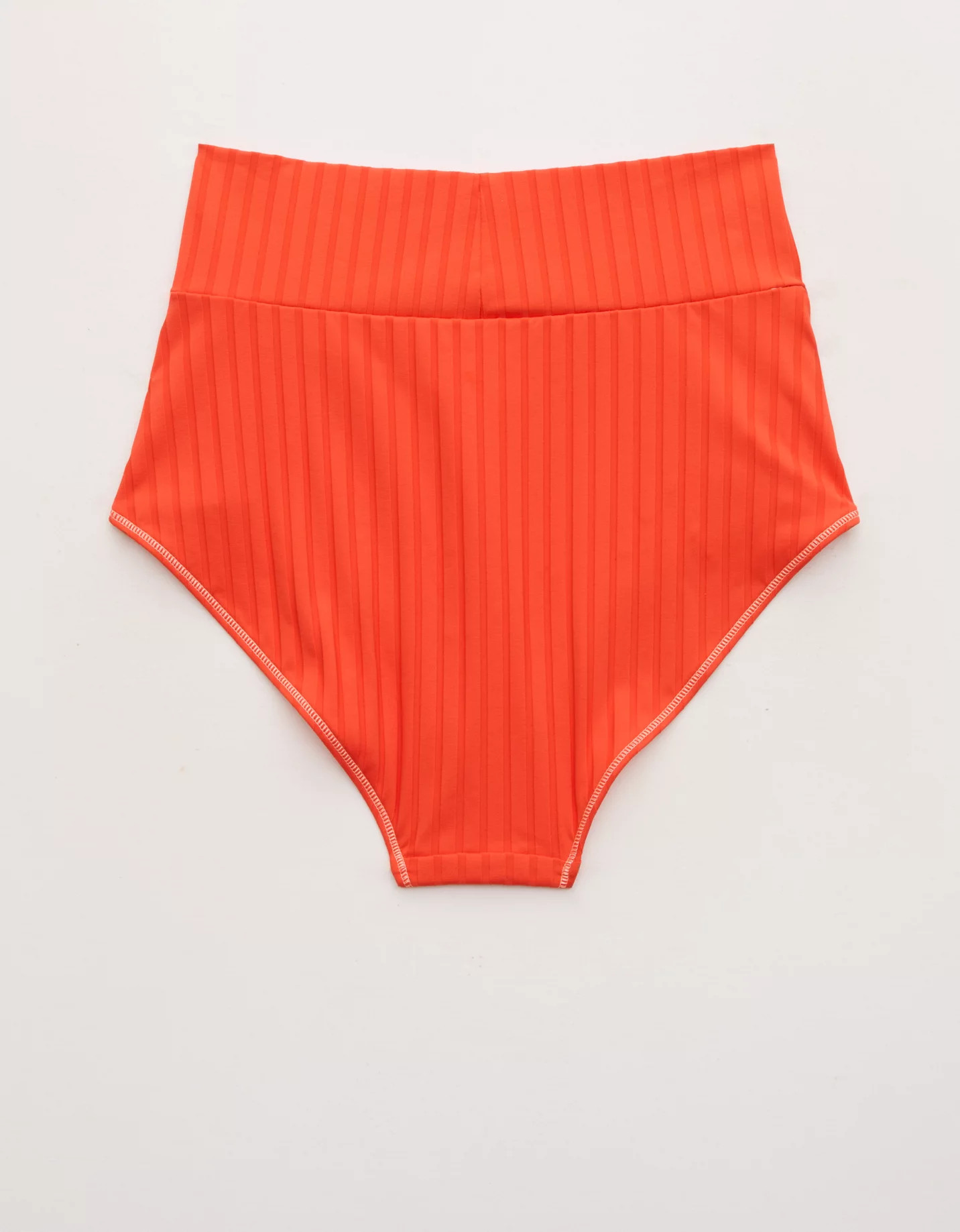 Aerie Ribbed High Waisted Full Coverage Bikini Bottom | Aerie
