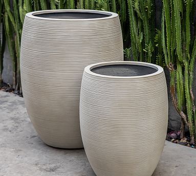 Kash Clay Outdoor Planters | Pottery Barn (US)