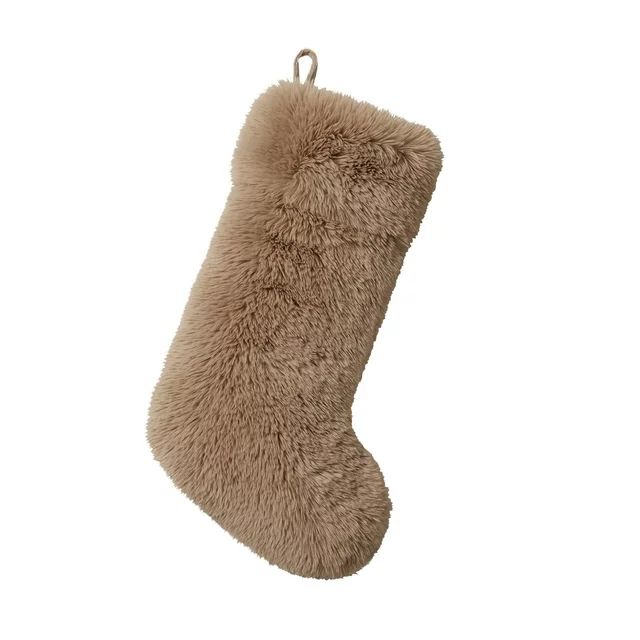 My Texas House Angel Tan Faux Fur Christmas Stocking, 20" x 10" - Walmart.com | Walmart (US)