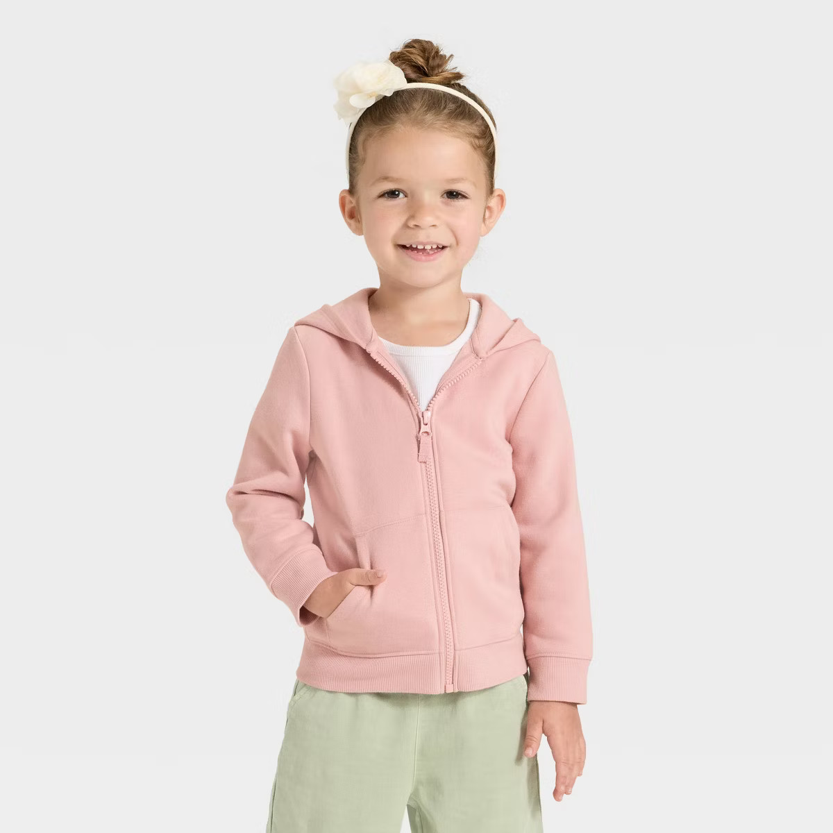 Toddler Girls' Zip-Up Fleece Hoodie - Cat & Jack™ | Target