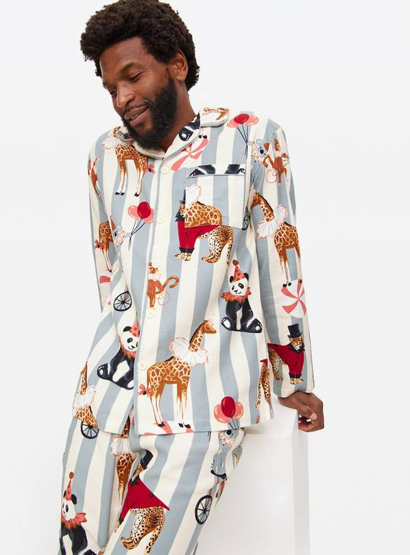 Matching Family Men's Christmas Circus Print Traditional Pyjamas XL | Tu Clothing