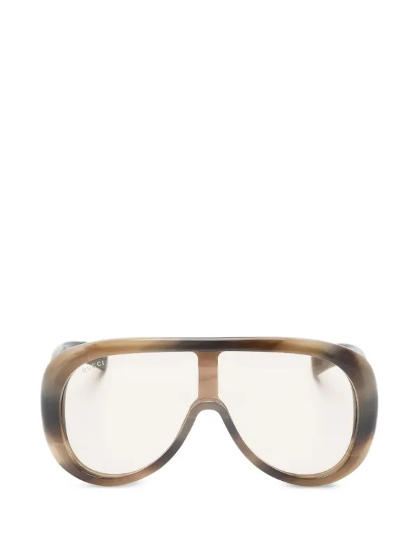 Gucci Eyewear pilot-frame Sunglasses | Brown | FARFETCH UK | Farfetch Global