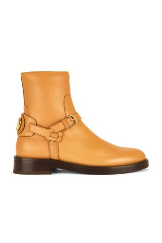 Valentino Garavani V Logo Signature Boot in Brown | FWRD 