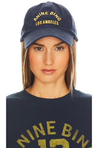ANINE BING Jeremy Baseball Cap La in Navy from Revolve.com | Revolve Clothing (Global)