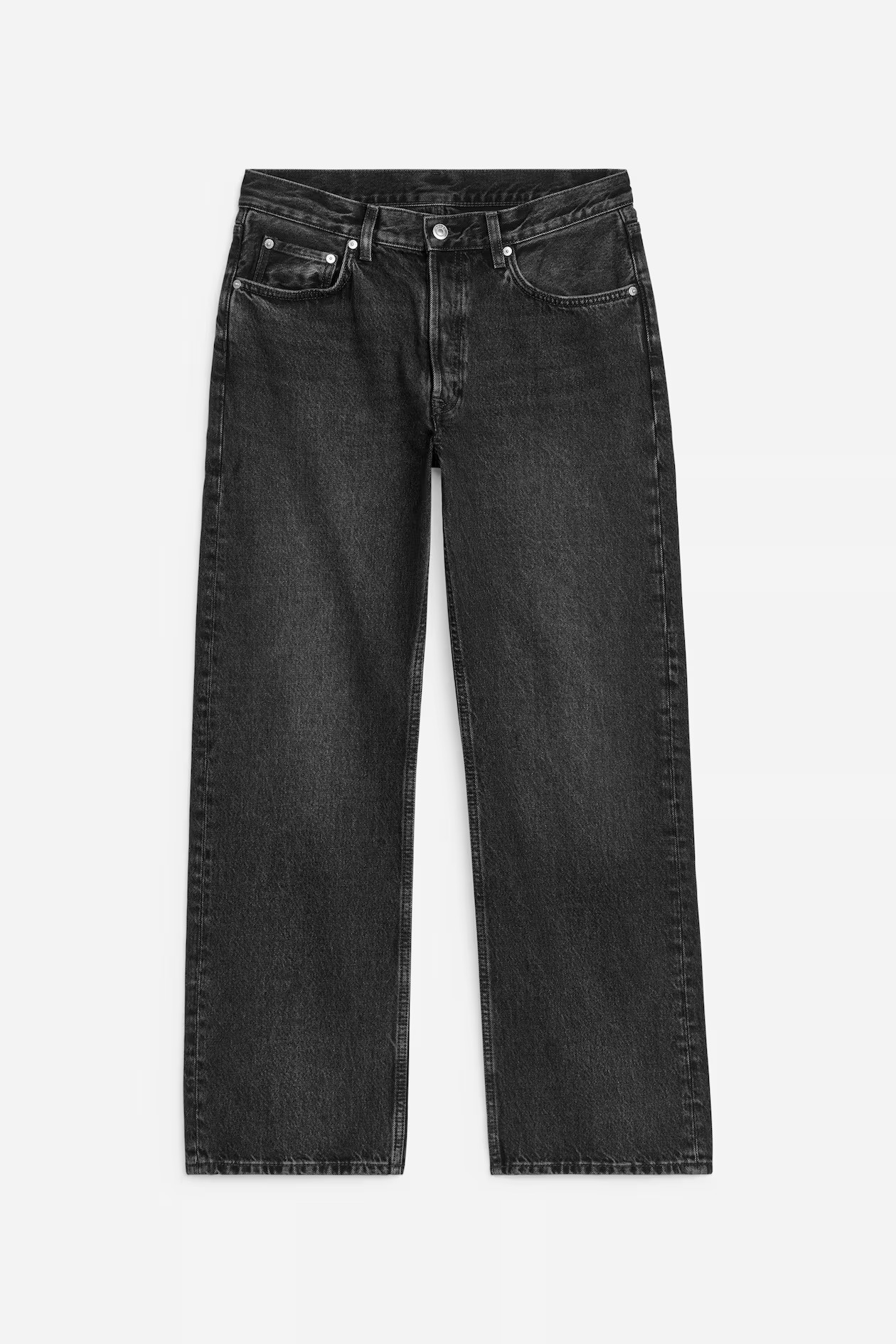 SHORE Low Relaxed Jeans - Low waist - Long - Dark Grey - Ladies | H&M GB | H&M (UK, MY, IN, SG, PH, TW, HK)
