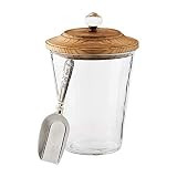 Mud Pie Door Knob Ice Bucket, 9" x 7" Dia | Scoop 8", Clear | Amazon (US)