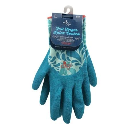 Digz 77384-26 Women\'s Stretch Knit Garden Gloves, Latex, Blue, Large | Walmart (US)