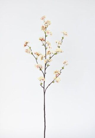 36" Faux Quince Blossom Apricot Cream Stem Flowering Branch | Michaels | Michaels Stores