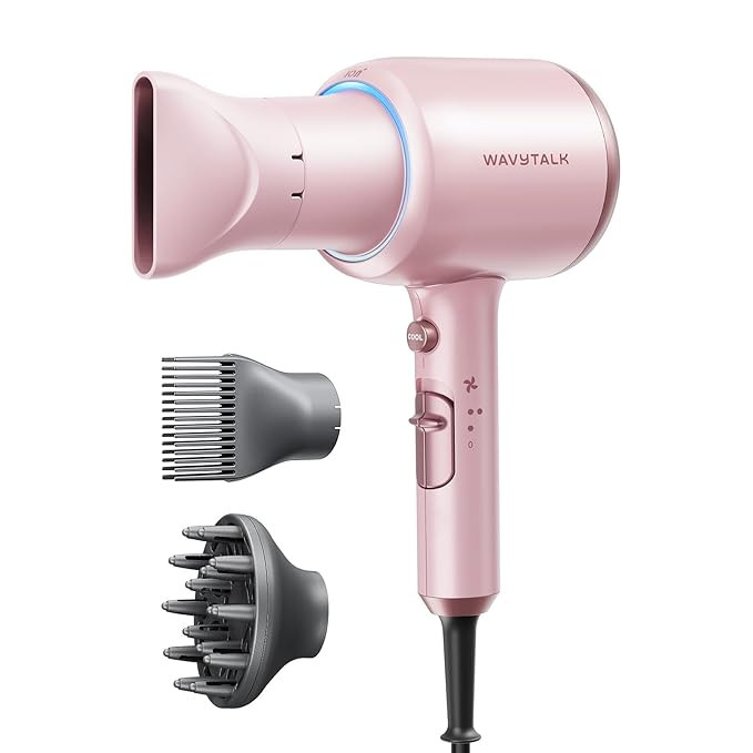 Wavytalk Hair Dryer with Diffuser, Blown Away Ionic Blow Dryer for Curly Hair with Comb, 1875W Fa... | Amazon (US)