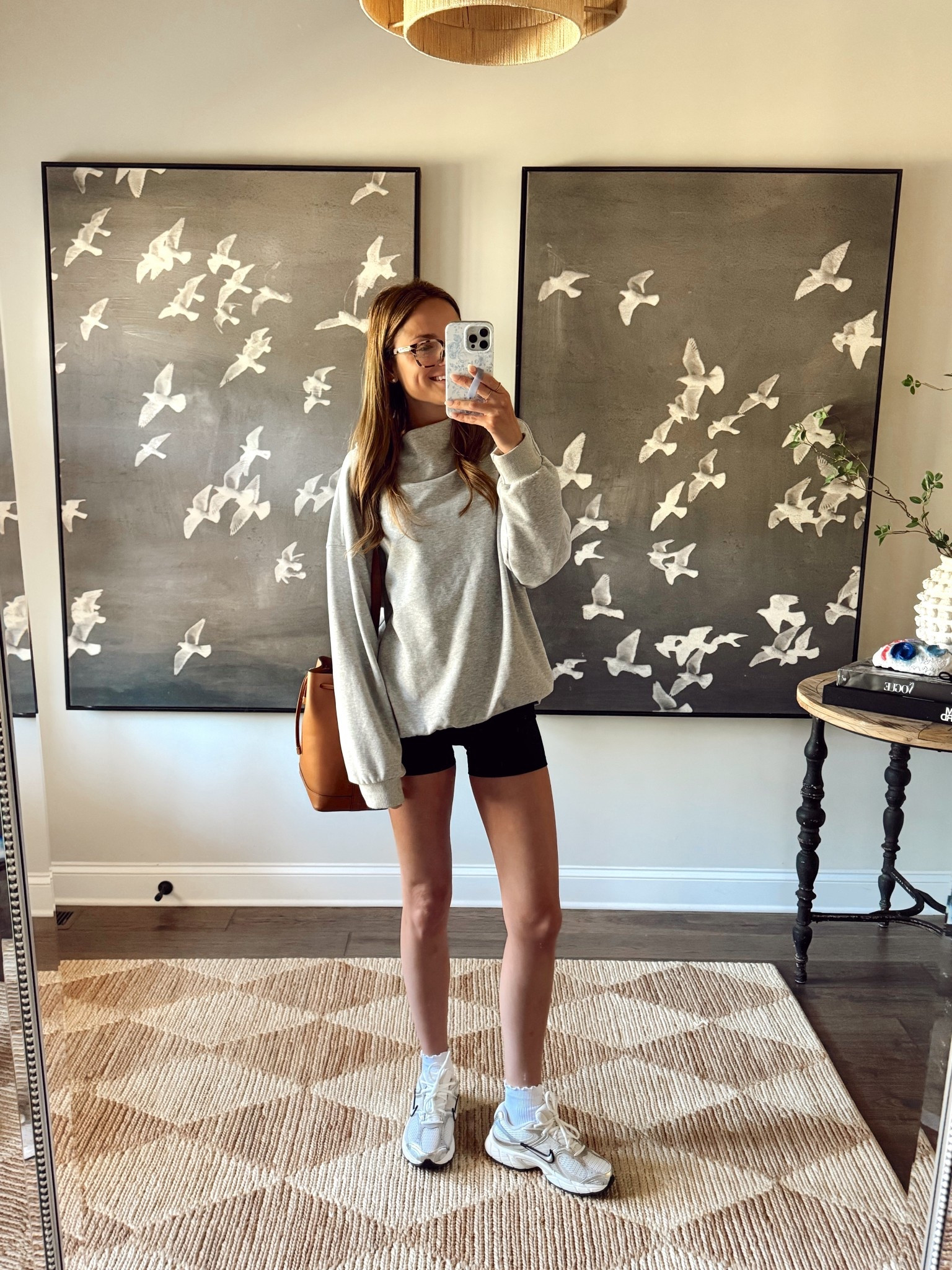 Fav mock neck sweatshirt from Amazon, wearing a medium. 
I would size up a half size in the sneakers! 

#LTKootd #LTKActive