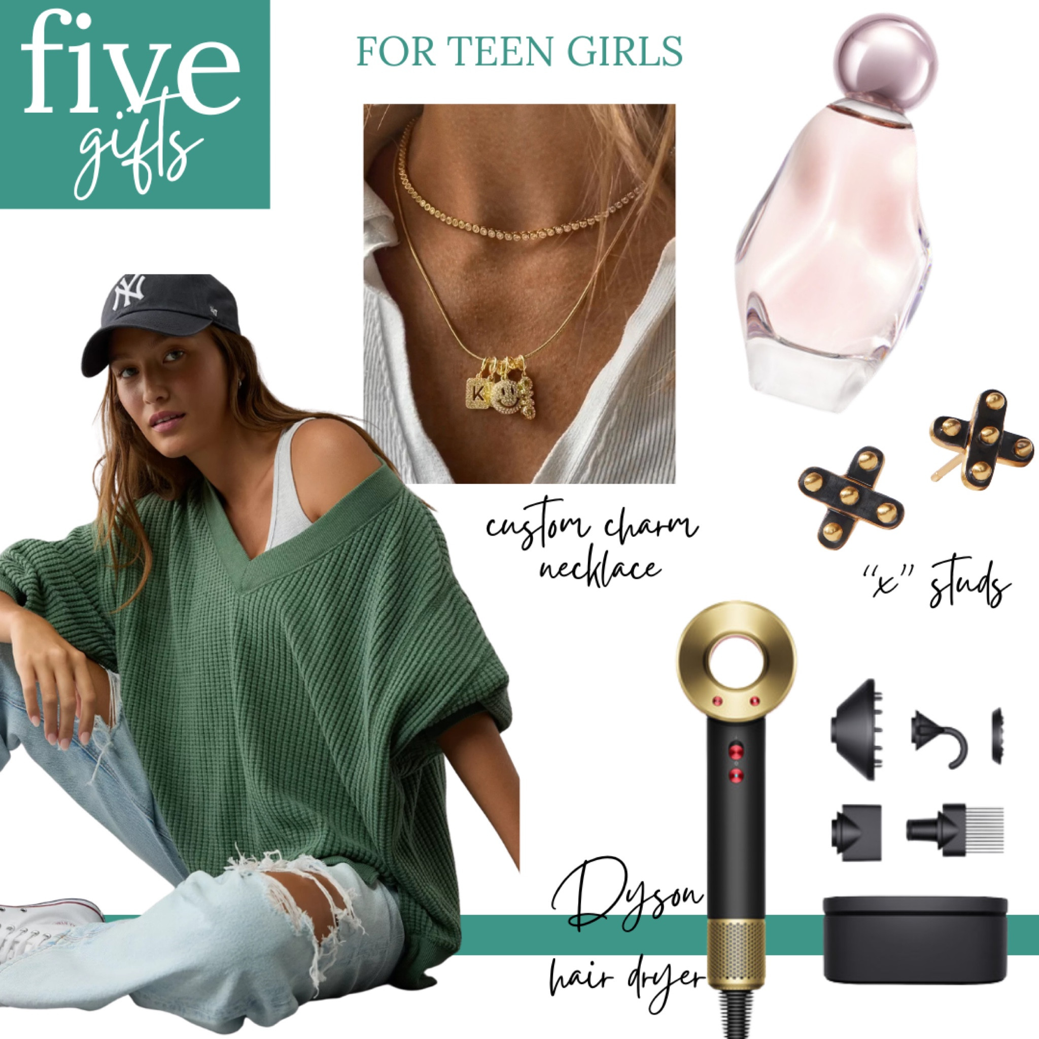 5️⃣ gifts for teen girls

Oversized sweatshirt, custom personalized charm necklace, Kylie, Jenner, cosmic perfume, stud, earrings, Dyson supersonic hairdryer

#LTKHoliday #LTKCyberWeek #LTKGiftGuide