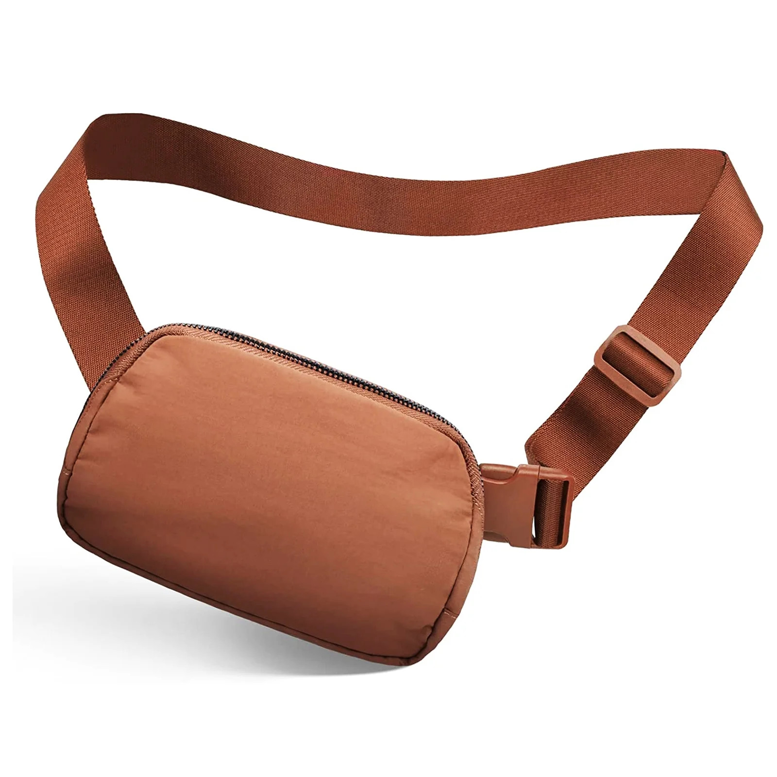 Unisex Mini Belt Bag with Adjustable Strap, Crossbody Fanny Pack for Traveling (Brown) | Walmart (US)
