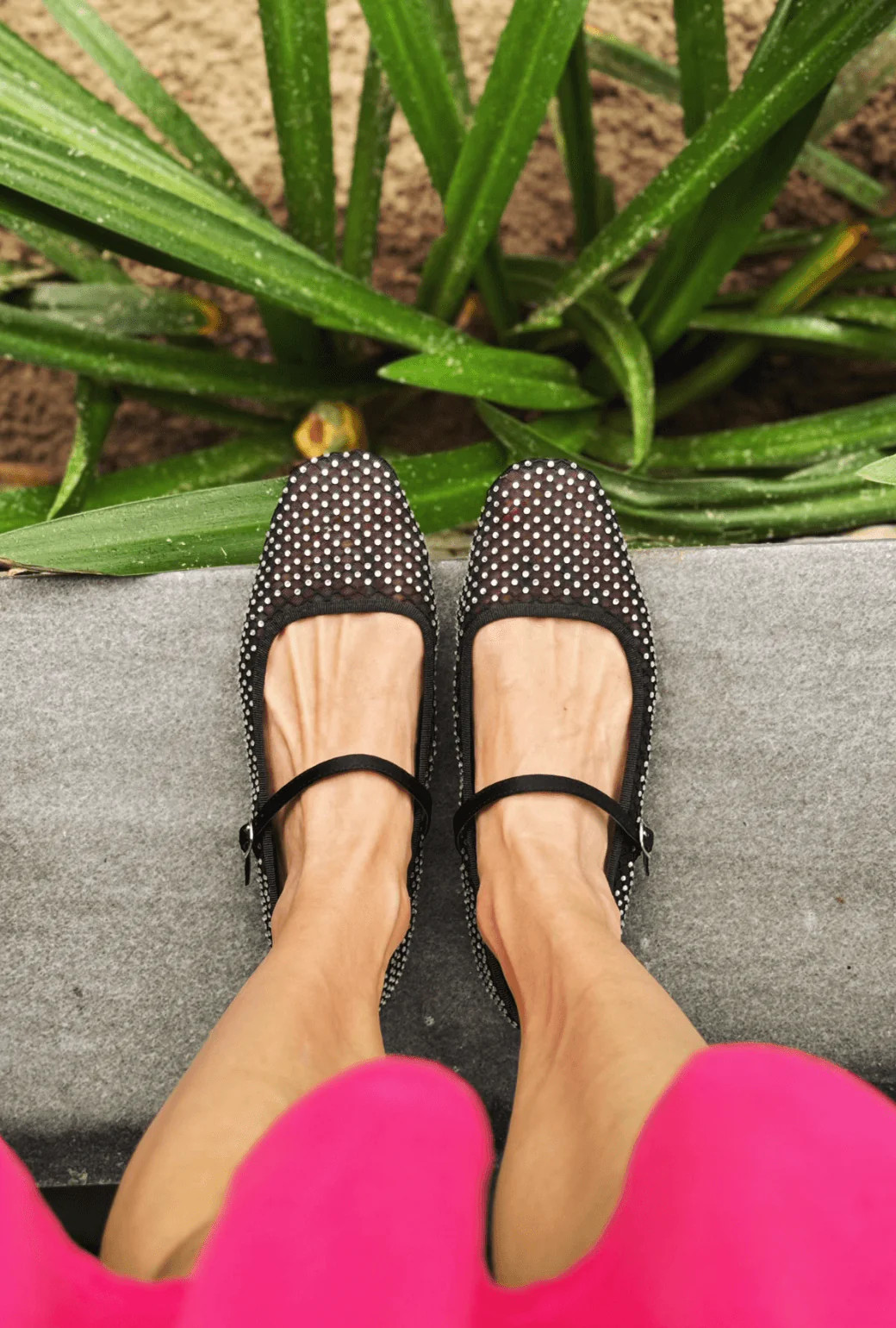 Mesh Mary Janes - Embellished Black | Shop BURU
