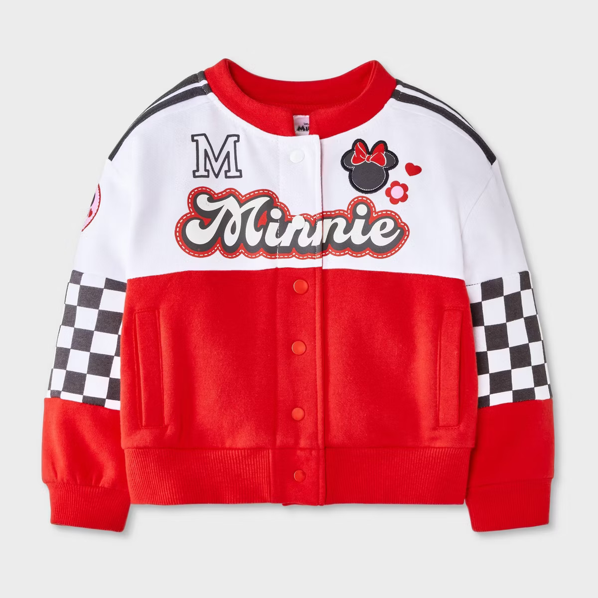 Toddler Girls' Disney Minnie Mouse and Daisy Racing Fleece Jacket - Red | Target