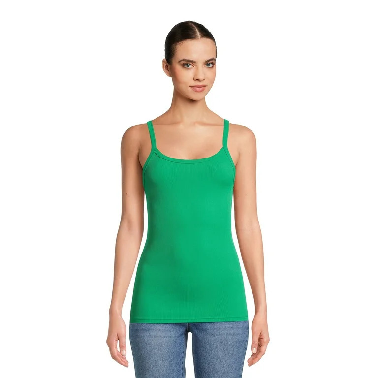 No Boundaries Juniors Rib Cami Top, Available 1-Pack, 5-Pack - Walmart.com | Walmart (US)