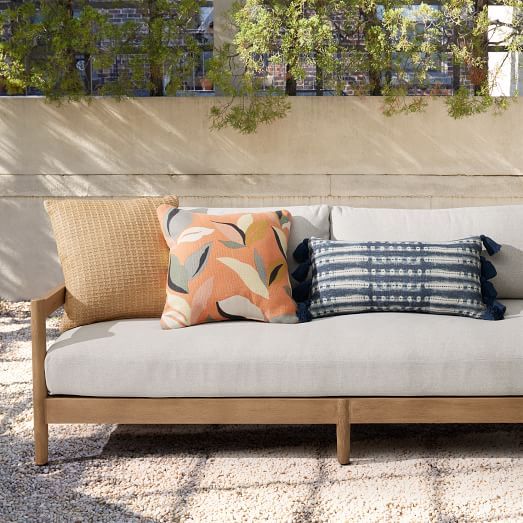 Scandi Leaf Indoor/Outdoor Pillow Set | West Elm (US)