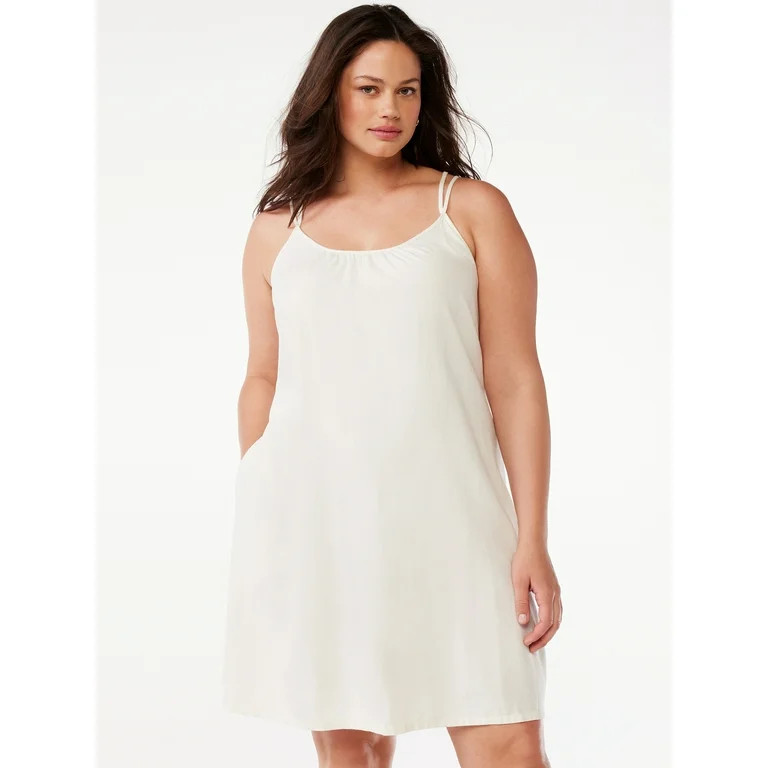 Free Assembly Women's Sleeveless Cross Back Mini Swing Dress, Sizes XS-XXL | Walmart (US)