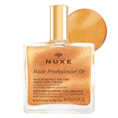 NUXE Huile Prodigieuse Shimmer Multi-Purpose Dry Oil - Luxurious Radiant Glow and Hydration for Face, Body & Hair (50 ml) | Amazon (CA)