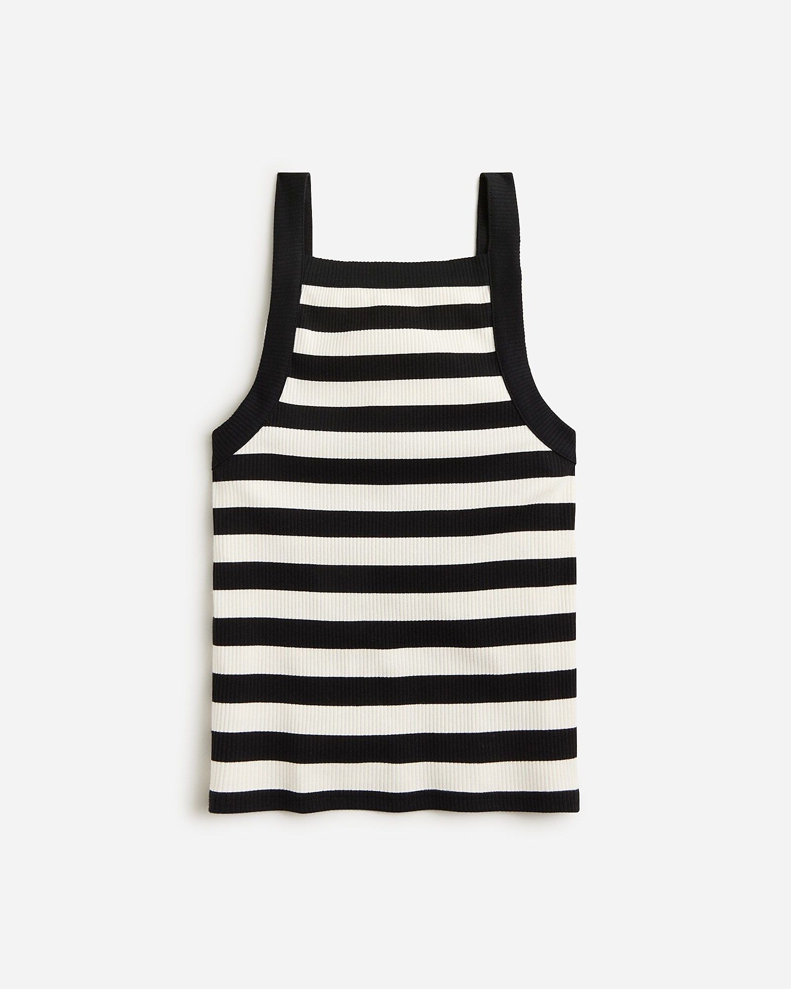 Vintage rib wide-strap tank top in stripe | J. Crew US