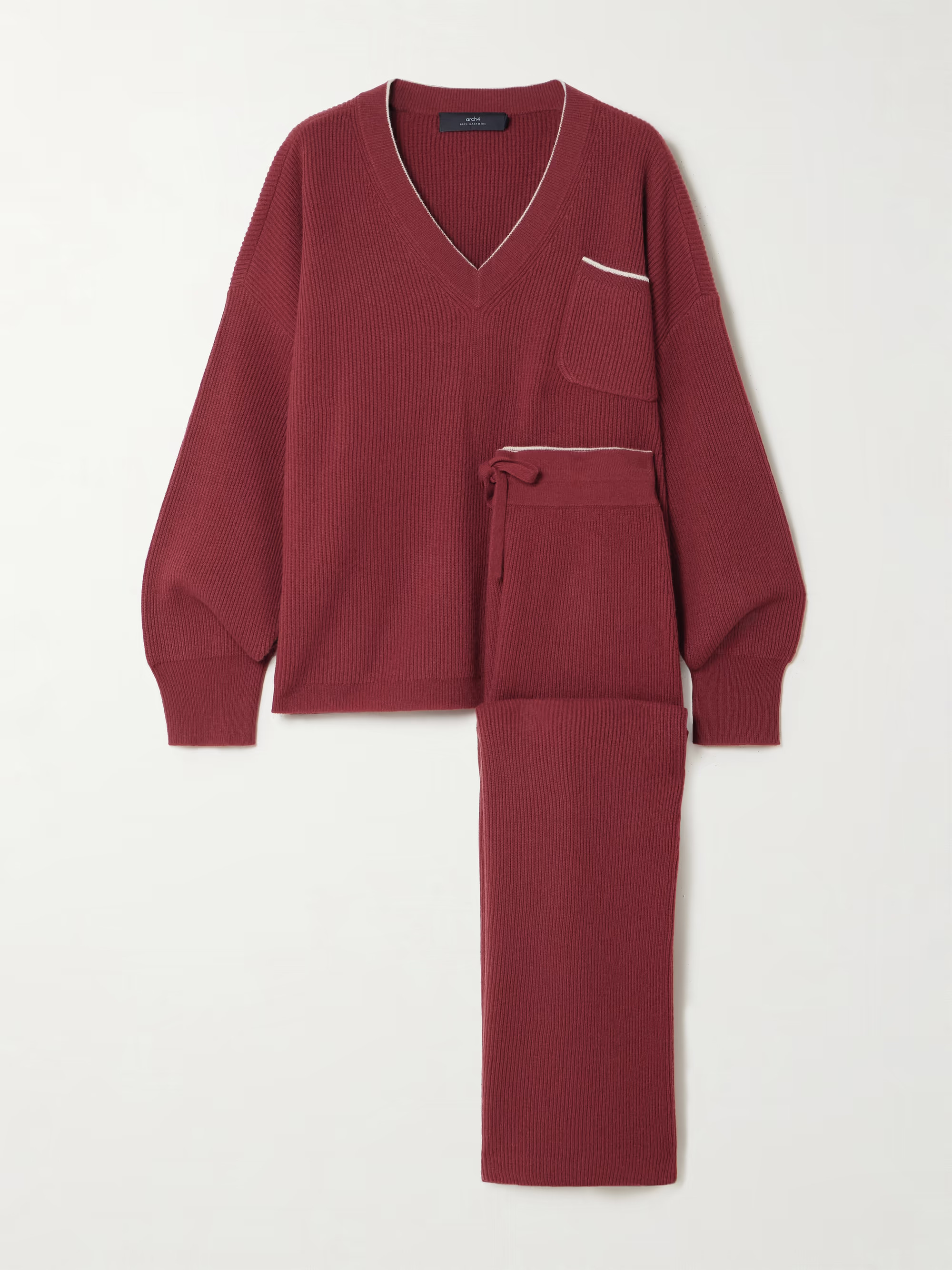 Partridges ribbed cashmere sweater and track pants set | NET-A-PORTER (US)